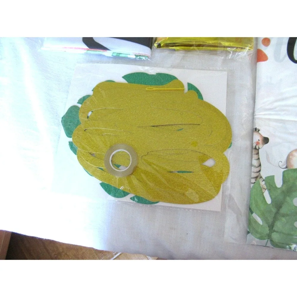 Wild one Jungle Safari First‎ Birthday Decorations for 24 Guests Over 220 Pieces